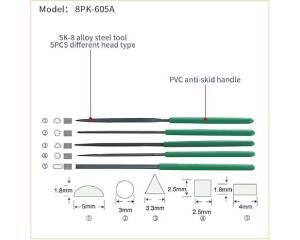 proskit 5pcs needle file set 9pk-605a